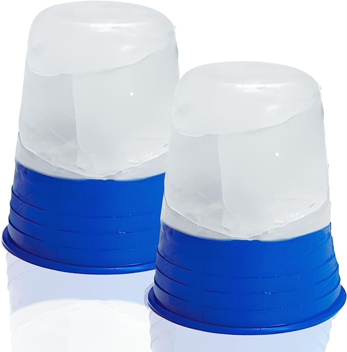 Cryocup (Pack of 2) - the Premier Ice Massage Cup for Pain or Beauty Routine, Ice Massage, Facial Ice Roller, Ice Massager, Made in USA