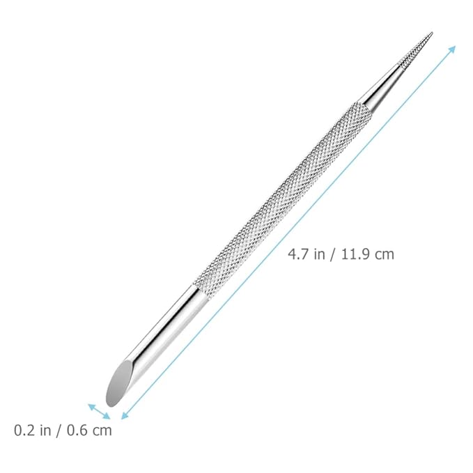 4pcs Stainless Steel Cuticle Pusher Nail Dotting Pen Metal Dead Skin Remover for Professional Manicure Pedicure Nail Art Care Tools