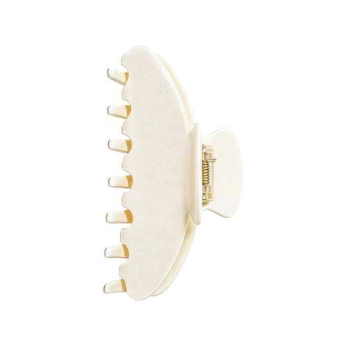 Durable Acetate Hair Clips - 4-Inch Sequin Yellow Claw Clips for Fine and Thick Hair (Sequin yellow)