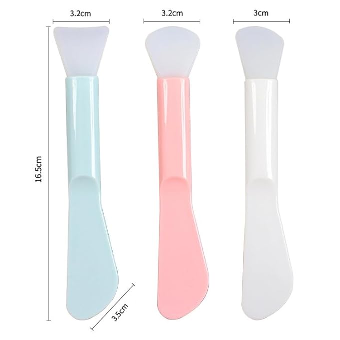 6 Pack Soft Silicone Facial Mask Applicator, Reusable Makeup Face Mask Brush Spatula, Plastic Beauty Cosmetic Scooper Tools for Clay, Cream, Gel, Mud, DIY Mixing, Skincare, Sampling, Waxing