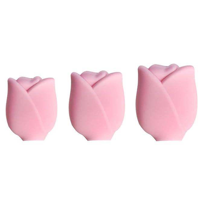Zerone Makeup Brush Holder, 3pcs Rose Shape Silicone Travel Makeup Brush Organizer Storage Covers Protector Guards Reusable Dust Cover Brush Organizer Case for Travel and Home