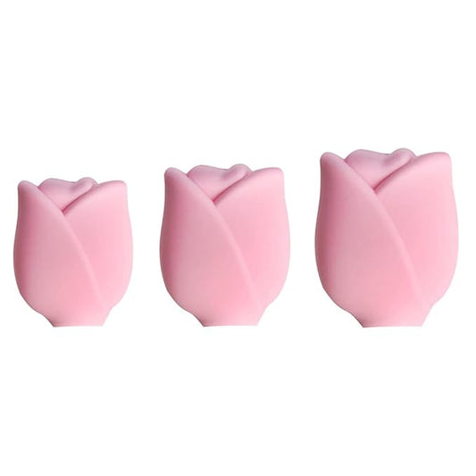 Zerone Makeup Brush Holder, 3pcs Rose Shape Silicone Travel Makeup Brush Organizer Storage Covers Protector Guards Reusable Dust Cover Brush Organizer Case for Travel and Home