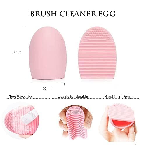 Make Up Brush Sets for Women, NEVSETPO 28PCS Synthetic Makeup Kits Include 24 Makeup Brushes,2 Beauty Blenders, 1 Dual End Masks Spatula, 1 Brush Set Cleaning Mat, Travel-Friendly Makeup Case, Green