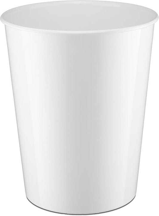 Monarch Abode Metal Bathroom Trash Can – Waste Basket for Bedroom, Office Desk, & Dorm, Handcrafted, Durable Decorative White Small Trash Can Bathroom Garbage Bin Wastebasket