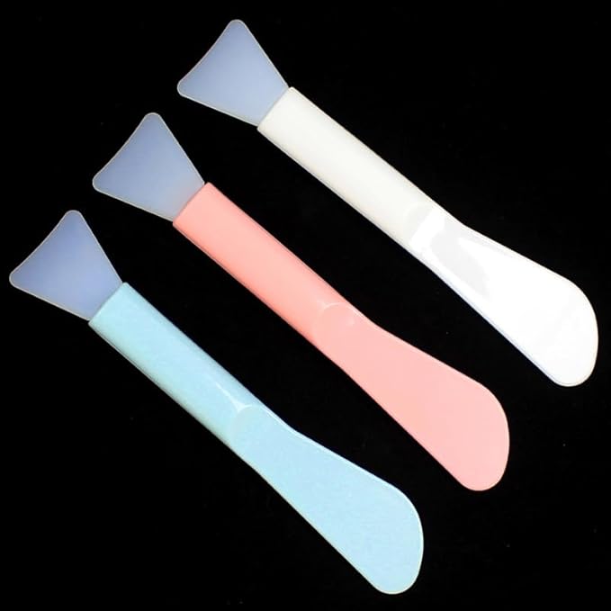 6 Pack Soft Silicone Facial Mask Applicator, Reusable Makeup Face Mask Brush Spatula, Plastic Washable Beauty Cosmetic Tools for Clay, Cream, Gel, Mud, DIY Mixing, Skincare, Sampling, Waxing
