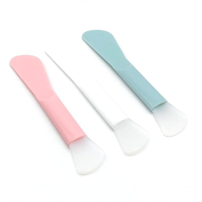 6 Pack Soft Silicone Facial Mask Applicator, Reusable Makeup Face Mask Brush Spatula, Plastic Beauty Cosmetic Scooper Tools for Clay, Cream, Gel, Mud, DIY Mixing, Skincare, Sampling, Waxing