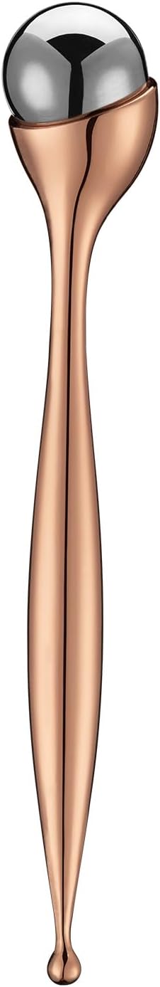 LISAPACK Metal Eye Cream Roller Wand, Face Massage, Facial Massager for Applicator, Reduce Puffiness (Rose Gold)