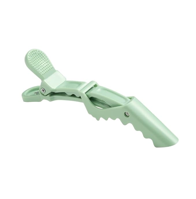 10pcs/set Croc Clips Transparent Plastic Hairdresser Clip Hair Styling Sectioning Barrettes Professional Non Slip Alligator Clip Salon DIY Accessories(10pcs-Avocado Green)