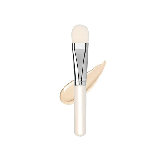 Facial Mask Application Brush, White Soft Man-made Fiber Brush Head Cosmetic Tool for Body Lotion, Mud, Clay, Charcoal Mixed Mask