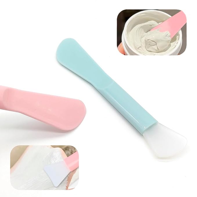 6 Pack Soft Silicone Facial Mask Applicator, Reusable Makeup Face Mask Brush Spatula, Plastic Beauty Cosmetic Scooper Tools for Clay, Cream, Gel, Mud, DIY Mixing, Skincare, Sampling, Waxing
