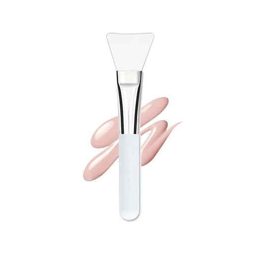 Facial Mask Application Brush, Soft Silicone Shovel Shape White Brush Head Cosmetic Tool for Body Lotion, Mud, Clay, Charcoal Mixed Mask