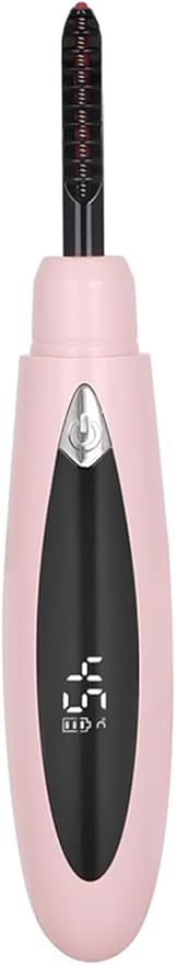 Heated Eyelash Curlers, Heated Lash Curler Rechargeable Eyelash Curler Natural 24 Hours Long-Lasting, Electric Eye Lash Curler Heat with 3 Temp Settings Makeup Tool for Girls Women- Pink
