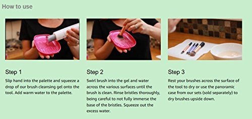 KINGZHUO Makeup Brush Cleaner Pad Cosmetic Brush Cleaning Mat Portable Washing Tool Scrubber Brush Cleansing Pad Makeup Cleaning Mat