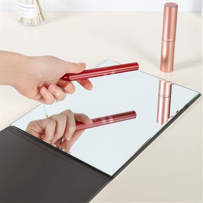 Zcooooool Large Portable Super HD Mirror - Multi Stand Angle Hand Free/Handheld/Tabletop Foldable 8.27x5.9 Inch