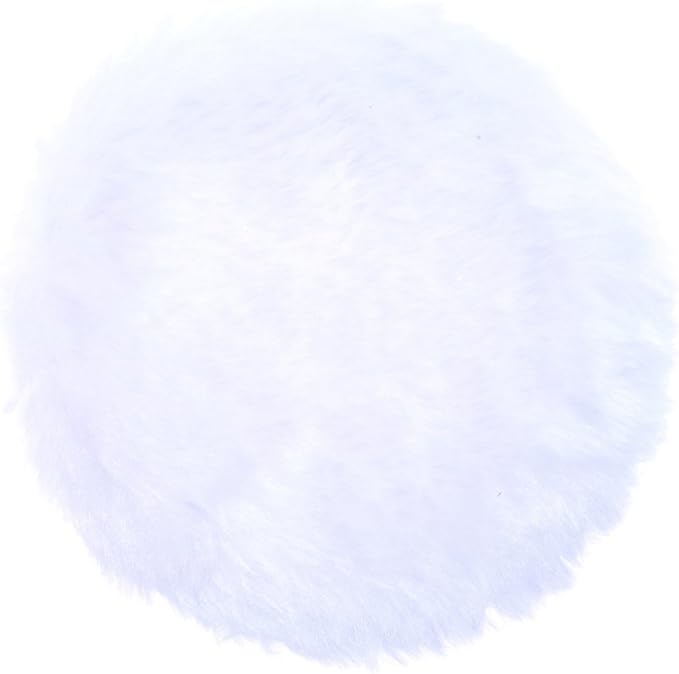 Anleolife 5Pcs White Large Fluffy Puffs For Body Powder Washable Face Powder 3 inch Blending Sponge Puff Round For Foundation Makeup Velour Puffs 5pcs/package