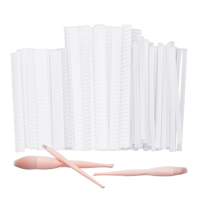SUPERFINDINGS 150Pcs Makeup Brushes Protector 3 Sizes Pen Guard Protector Reusable Expandable Mesh Cover Cosmetic Brush Mesh Protector Stretch Saver Net for Eyeshadow Brushes(Not include Brushes)