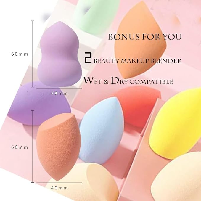 28PCS Makeup Brush Set, Quality Makeup Brushes for Women, Brush Set Make Up for Beginner Starter Professional,Pink Makeup Set with Blenders Masks Spatula,Travel-Friendly Makeup Brush Set with Case