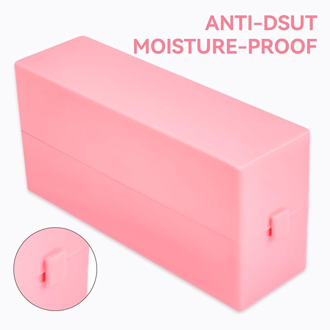 Makartt Nail Drill Bits Holder,Dustproof Stand Displayer Organizer Container Case 30 Holes drill bit holder nail tech Professional Nail art Tools(Not Inlcude Drill Bits,Light Pink)