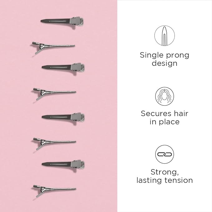 Diane Single Prong Hair Styling Clips for Pin Curls, Securing Rollers, Holding Hair in Place, Rust-Proof, 1.75 Inches, 80 Count Pack