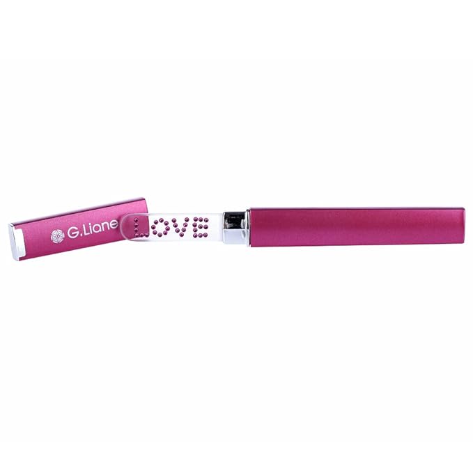 Glass Manicure File with Austria Crystals Shape and Smooth Nail File Tool with Case Best for Gentle & Safe Nail Care Kit for Beautiful Fingernails(Pink Love)
