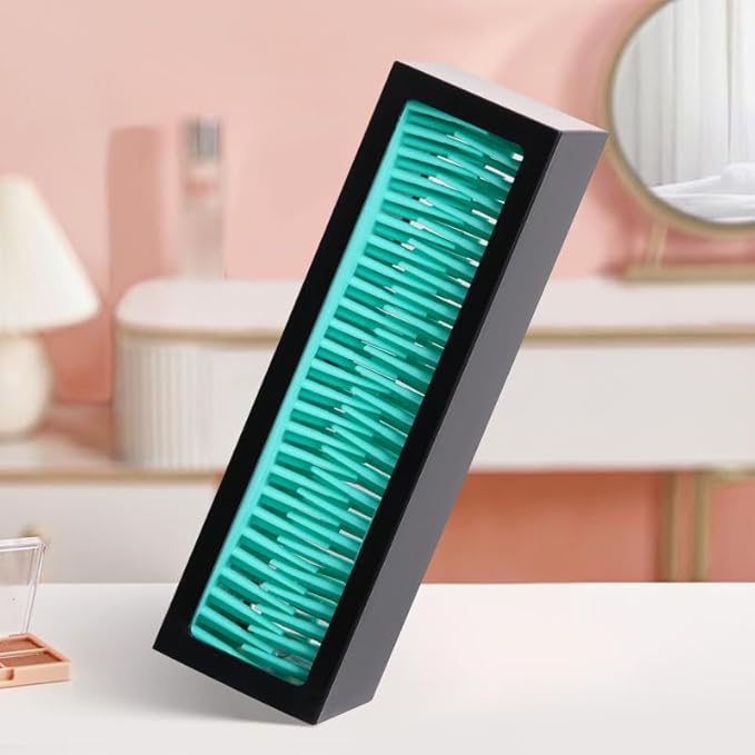 DUcare Makeup Brushes Storage Holder Organizer Professional Silicone Air Drying for Countertop Display Container Cosmetics Brushes Storage Solution Black and Blue