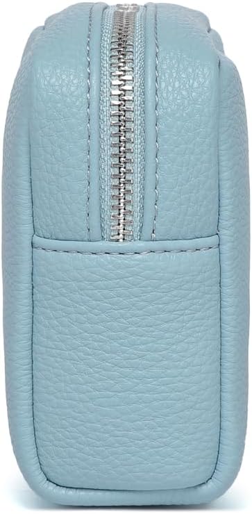 Makeup Bag Large Capacity Women's Classic Black Wash Bag Adjustable Partition Wash Brush and Cosmetic Carrying Bag (Phthalocyanine blue)