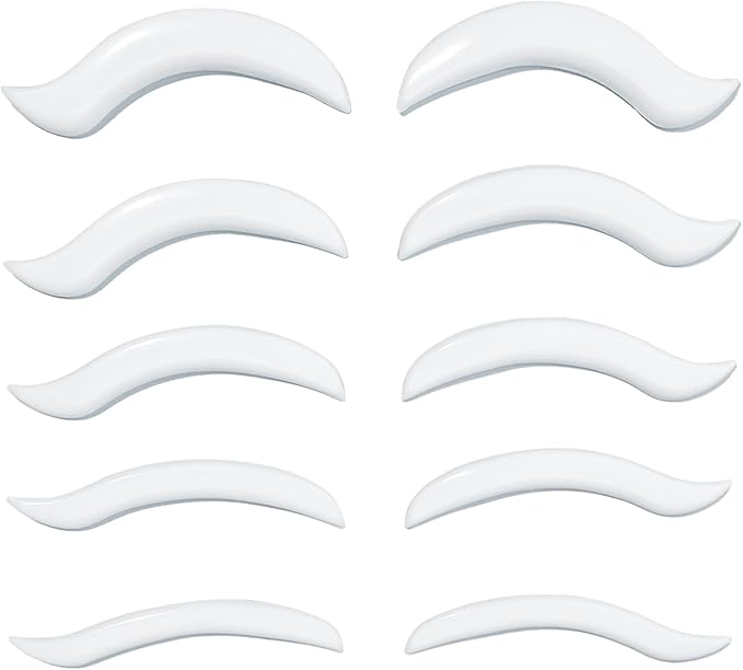 Libeauty Lash Lift Rods, Korean Glueless Lash Lift Pads, Designed for Open-eye Eyelash Lift, Self Adhesive Eyelash Perm Rods, Eyelash Lifting Tools & Supplies, 5 Sizes White