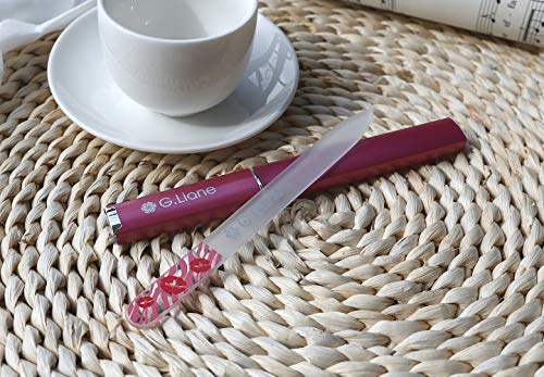 Premium Glass Nail File with Case Professional Crystal Fingernail Files Perfect Manicure Set for Women Men Kids Nail Care Gift Set(Pink)