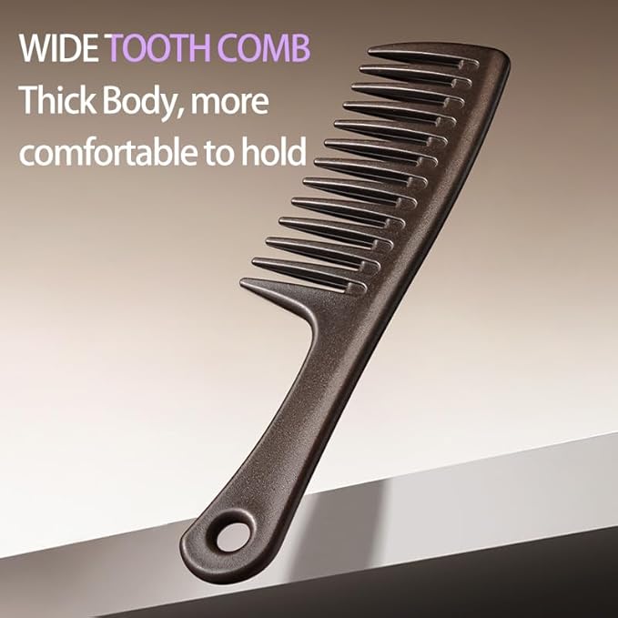 1pc Wide Tooth Comb for Curly Wet Long Hair, Large Detangling Comb with Durable Design, Ideal for Shower Styling & Professional Hair Care