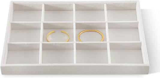 Jewelry Organizer Tray, Velvet Bracelet Display, Premium Jewelry Tray, Luxury Bangle Organizer,White Watch Tray