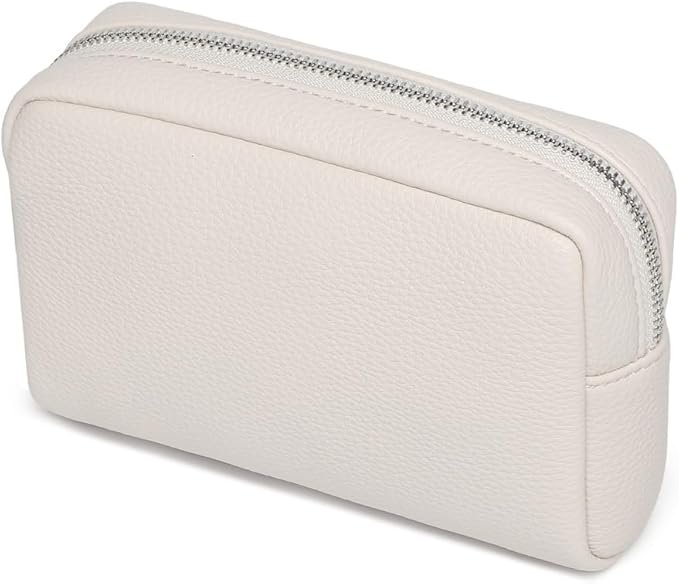 Makeup Bag Large Capacity Women's Classic Black Wash Bag Adjustable Partition Wash Brush and Cosmetic Carrying Bag (PU/French Oak)