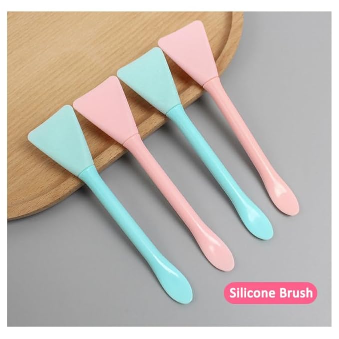 6 Pack Cosmetic Spatula, Small Silicone Applicator Face Brush for Skin Treatment DIY Facial Mud, Gel, Cream, Lotion, Powder, Clay, Plastic Scooper Extractor Tool for Mixing, Sampling, Waxing
