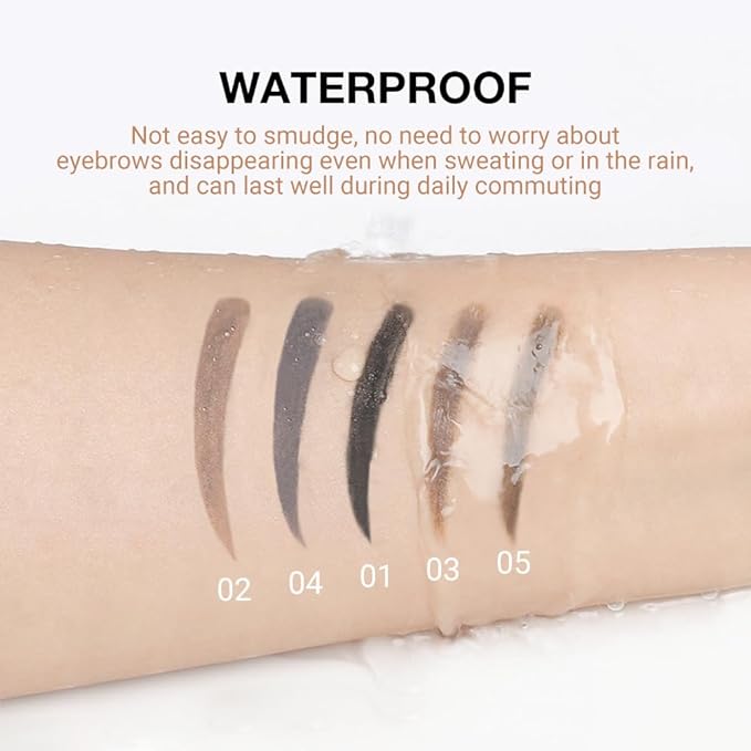 12 Pcs Ultimate Eyebrow Retractable Definer Pencils,Dual-Sided Natural Soft Textured Eyebrow Pencil, for Daily Look Eyebrow Makeup,Brow Brush,Fine Tip (12Pcs-Dark Brown-Retractable Triangle)