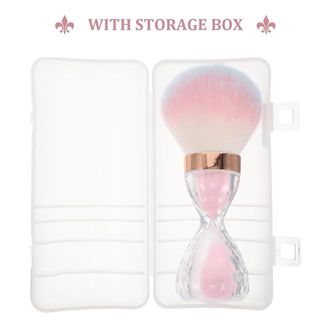 Nail Dust Brush Large Soft Bristle Cleaning Brush for Nail Art and Makeup Powder Removal Portable Manicure Tool