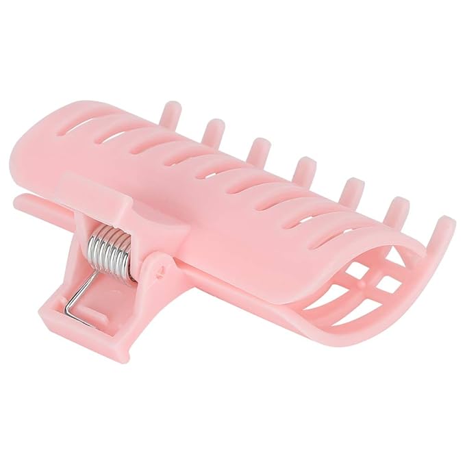 Hot Roller Clips Roller 15Pcs, Hair Curler Claw Clips Fixing Clamp Set, Plastic Reusable Hair Styling Curling Clips for Women Girls Hair Section Styling 1.97x2.56 Inches()
