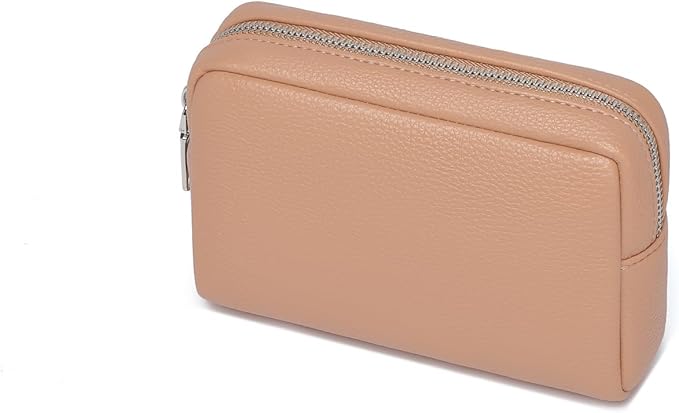 Makeup Bag Large Capacity Women's Classic Black Wash Bag Adjustable Partition Wash Brush and Cosmetic Carrying Bag (Camel pink)