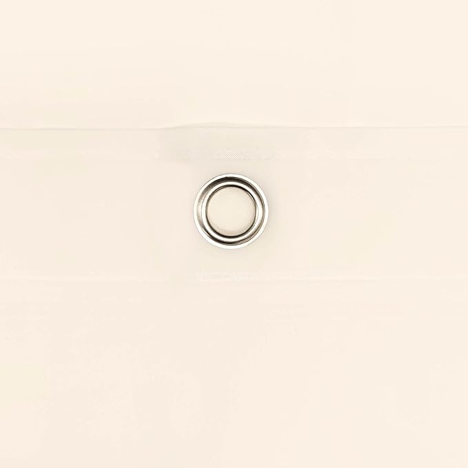 Barossa Design 54W x 78H Stall Shower Curtain Liner Beige - Waterproof Lightweight PEVA Plastic Shower Liner with 3 Magnets & Metal Grommets - Beige