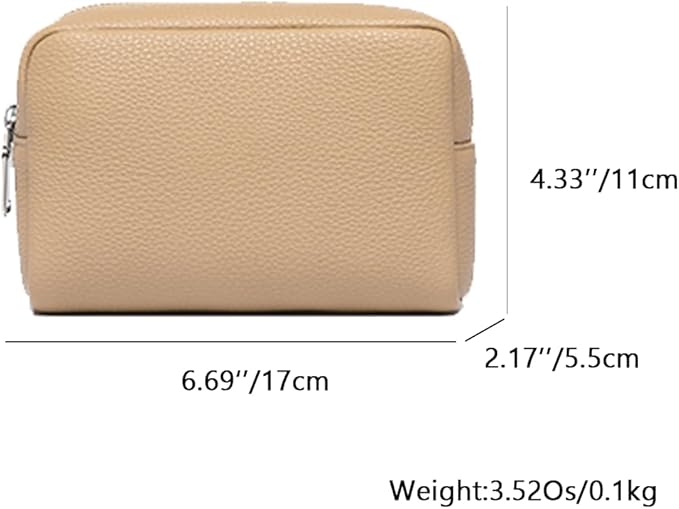 Makeup Bag Large Capacity Women's Classic Black Wash Bag Adjustable Partition Wash Brush and Cosmetic Carrying Bag (PU/Sandy)