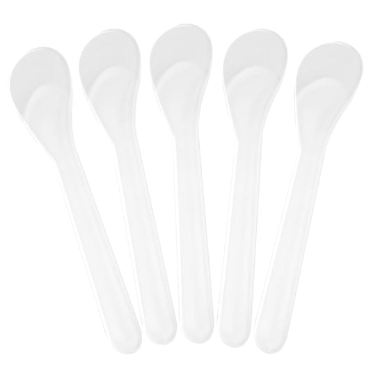 200 Pack Large Cosmetic Spatulas 5 Inch Plastic Makeup Spatulas Disposable Facial Skincare Face Mask Applicators (Translucent)