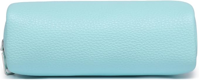 Makeup Bag Large Capacity Women's Classic Black Wash Bag Adjustable Partition Wash Brush and Cosmetic Carrying Bag (Clear Water Blue)