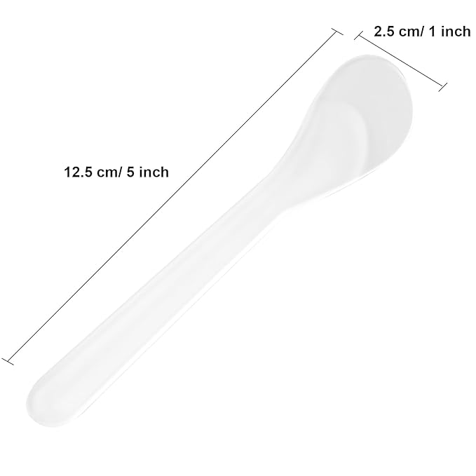 200 Pack Large Cosmetic Spatulas 5 Inch Plastic Makeup Spatulas Disposable Facial Skincare Face Mask Applicators (Translucent)