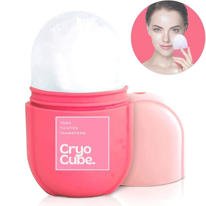 Cryo Cube Ice Roller for Face, Eyes and Neck Naturally tone and tighten skin, de-puff eye bags, add a healthy glow Cryotherapy for face and neck which helps enhance skin elasticity (Pack of 1)
