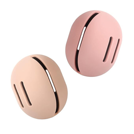 FERYES 2 PCS Makeup Sponge Holder – Shatterproof Eco-Friendly Silicone Beauty Make Up Blender Case for Travel