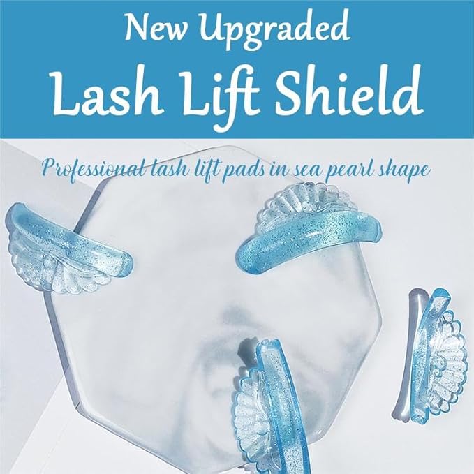 Libeauty Lash Lift Pads 10 Pcs/5 Sizes New Shell Shape Lash Lift Rods Reusable Silicon Lash Lift Shields DIY Use at Home or Salon Eyelash Lift Tools