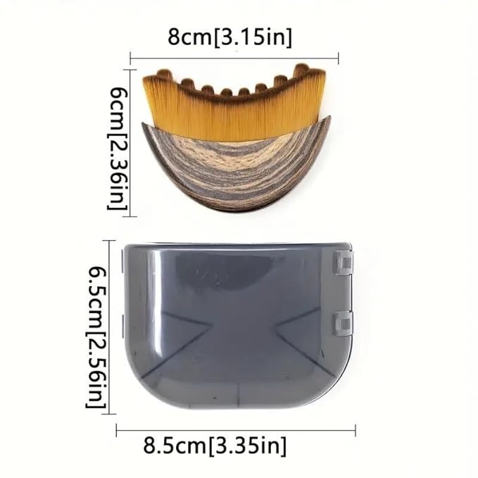 Lymphatic Contour Face Brush Drainage Massager Dry Sculpting Gua Sha Facial Depuffer Tool Massage Skin Lifting Beauty Appliance (2, Brown)