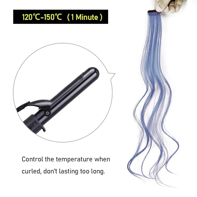 Colored Clip in Hair Extensions 20Inch Straight Syntactic Pink Color Hairpiece Rainbow Party Highlights for Women 16Pcs (Pink Ⅱ)
