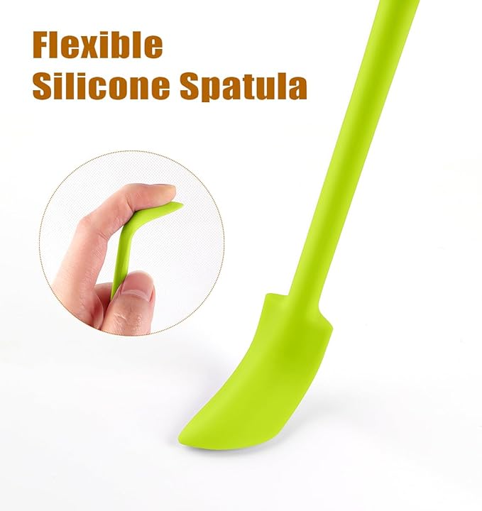 Silicone Spatula Set (6Pcs) - Mini Scraper Tool for Beauty & Food - Reach Every Last Drop, Multi-Size Spatulas for Makeup Jars, Lotion Bottles & Kitchen Containers