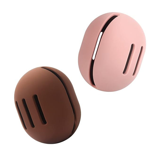 FERYES 2 PCS Makeup Sponge Holder – Shatterproof Eco-Friendly Silicone Beauty Make Up Blender Case for Travel