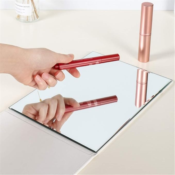 Zcooooool Super HD Large Portable Makeup Mirror Multi Stand Angle Handfree/Portable/Table Folding Mirror 8.27 x 5.9 Inches
