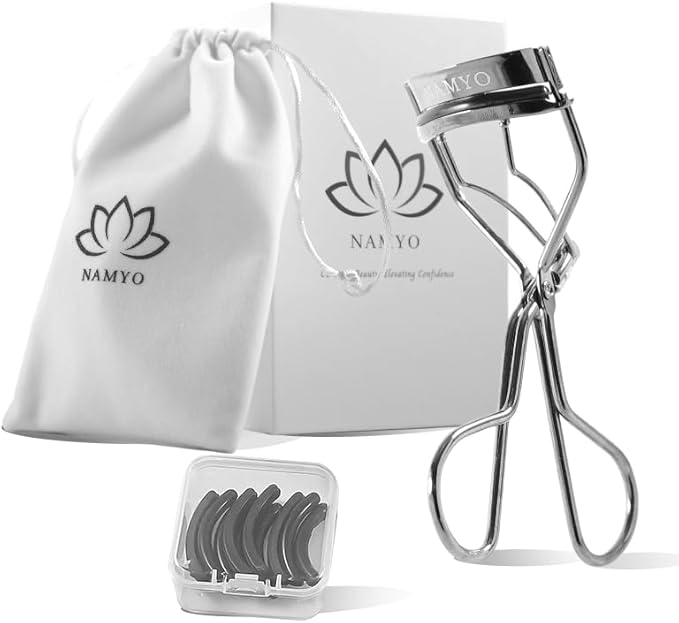 Obsidian Grey Edition Premium Eyelash Curler – Soft Grip. Precision Curl. Lasting Lift. Travel Friendly. Holiday Gift Ready Packaging. Extra Silicone Refills